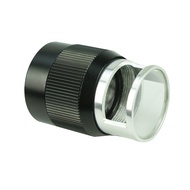 10X Pocket Stand Cylinder Magnifier Metal Loupe Measuring Magnifier