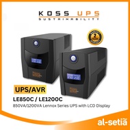 KOSS LE-850C 850VA | LE-1200C 1200VA | LE-3000C 3000VA UPS AVR | LCD DISPLAY LENNOX SERIES