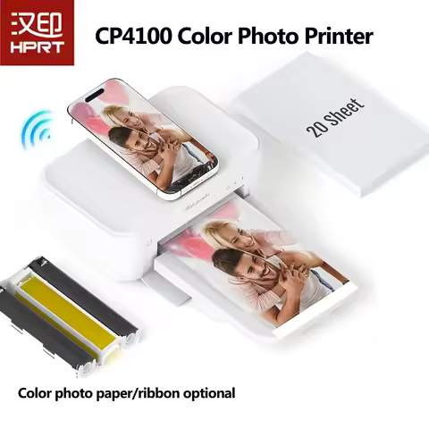 Wireless Printing 300DPI HPRT Color Photo Printer CP4100 Desktop Household Thermal Sublimation or 4X