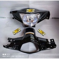 HITAM Shell cover/totok Front And Rear set plus Old Jupiter MX Reflector/MX Old Clutch Black Color For