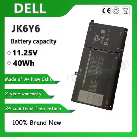 JK6Y6 Laptop Battery for DELL Inspiron 14 5400 5401 5402 5406 5409 Inspiron 15 5501 5502 5509 Inspir