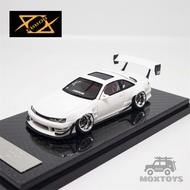 404 Error 1:64 Nissan Silvia S14 Customized big spoiler White Resin Model Car