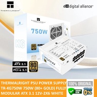 THERMALRIGHT PSU POWER SUPPLY TR-KG750W 750W (80+ GOLD) FULLY MODULAR ATX 3.1 12V-2X6 WHITE 5Y