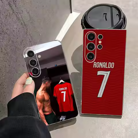 CR7 R-Ronaldo Football Player Phone Case For Samsung S25,S24,S21,S22,S23,S30,Ultra,S20,Plus,Fe,Note,