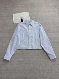 👏Jennie同款 CHANEL 26S 棉質府綢長袖襯衫 淺藍色 全實拍 100% new🎁香奈兒、Long-sleeved Shirt、女款 秋裝新款 上衣，外套 免運費 包郵 Carousell
