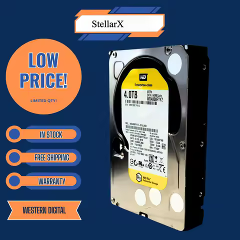 WD4000FYYZ Western Digital RE 4TB 7.2k 64MB 3.5" SATA 6Gb/s HDD | 0 Hours | 1 Y