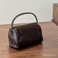 Tanned Bag Small First Layer Lunch Box Simple Shoulder Planting Cowhide Crossbody Bag Handbag Genuin