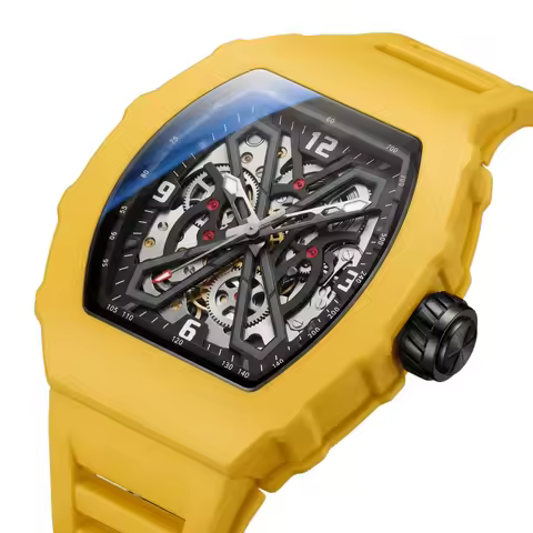 ONOLA men's automatic mechanical watch sports silicone strap waterproof watch