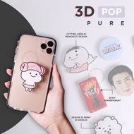 Custom 3D Pure Pop Acrylic Reusable Phone Grip Socket Griptok Stand Acrylic Popstand HP Grip