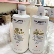 GOLDWELL - Cặp Dầu Gội Dầu Xả Dưỡng Ẩm Phục Hồi GOLDWELL 1000ml x2