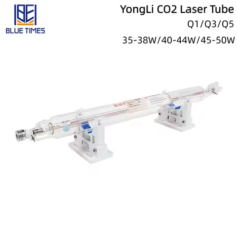 Bluetimes YongLi CO2 Laser Tube Q1/Q3/Q5 35-50W Dia 50mm Glass Laser Lamp 720/800/850mm for Co2 Lase