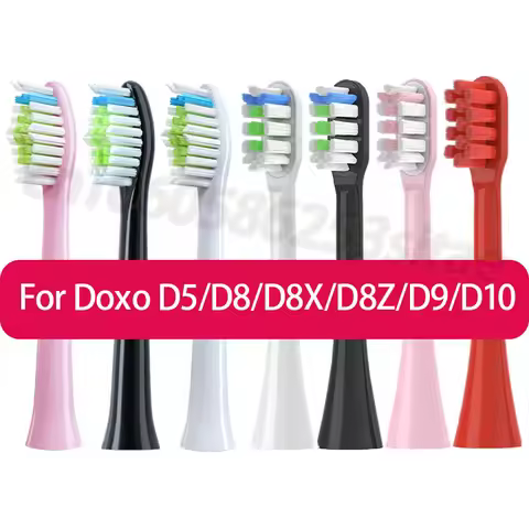 4Pcs Replacement Brush Heads For DOXO D5/D5S/D8X/D8Z/D9/D10 Electric ToothBrush DuPont Soft Bristle 