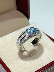 แหวนเงินแท้พลอยมรกต พร้อมใบเซอร์(GSH1204)