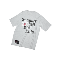 1JINN STUDIO Oversize Floral Letter Print Loose Womens T-shirt Summer Casual Cotton Polyester Blend 