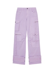KLOSET Cotton Cargo Pants (PF23-P009) กางเกงคาร์โก้ขายาว ปักโลโก้