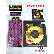 Rantai JRP (PURPLE) Sprocket JRP (GOLD 415) Set Yamaha SRL115-Fi JRP Thailand