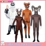 NEW 99 Nights in The Forest Deer Costume Boys Men 99 Nights Deer Monster Horror Game Outfit Kids Adu