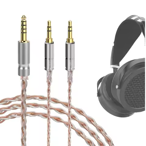 Geekria 4.4mm Balanced Cable for HIFIMAN Sundara Ananda Edition XS HE400se HE4XX 6N OCC Silver Plate