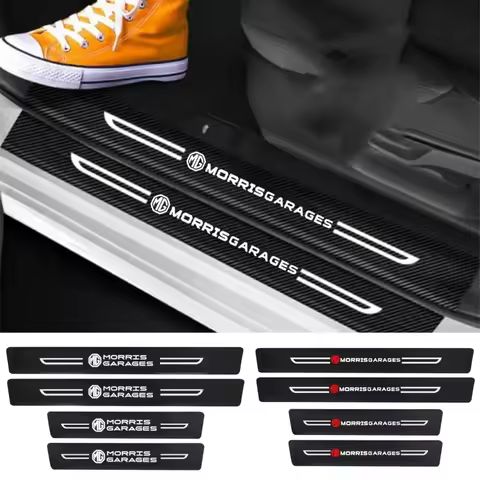 4Pcs Stickers for Morris Garage MG Logo MG3 MG5 MG6 MG7 ZS GS GT TF ZR EZS ES Car Door Sill Protecto
