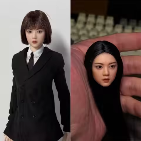 In Stock YMTOYS YMT108 1/6 Scale Asian Girl Movable Eyes Head Sculpt Model Fit 12'' PH TBL Pale Fema