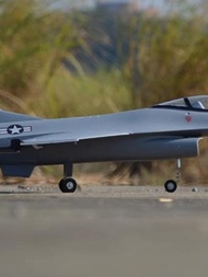 ชุดประกอบเครื่องบินจำลองแบบรีโมทคอนโทรล รุ่น F-16 เครื่องบินรบปีกตรึง แบบจำลองพัดลมแบบท่อ 70 มม ชุดเ