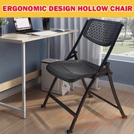 Ergonomic Design Hollow Foldable Chair Space-Saving Hollow Chair High Quality PP Foldable Chair