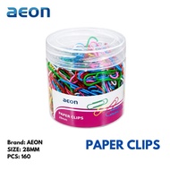 AEON 160pcs Paper Clips 33mm Vinyl School & Office Supplies