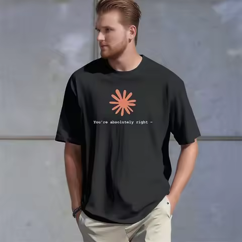 Claude AI Sycophancy T Shirt Artificial Intelligence You're Absolutely Right Humor vintage Washed St