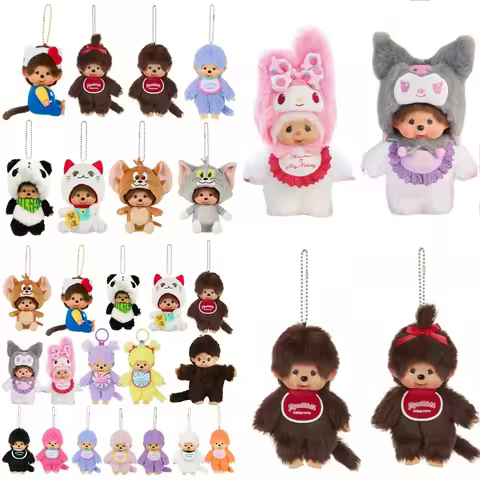 Monchichi Keyring Kawaii Plush Monchichi Keyring Toys Monchhichi Pendant for Bags Monchhichi Keychai