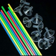Balloon Cup Stick Balloon Stick/ Balloon Stick and Cup/ Balloon Stick/ Plus Colorful Cumcum