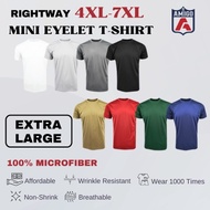 RIGHTWAY (4XL-7XL) Plus Size Quick Dry Unisex Round Neck Plain Microfiber T-Shirt Jersey Baju Breath