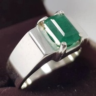 Real Panjsher Afghanistan emerald ring for men Dark green Mens emerald ring Gift