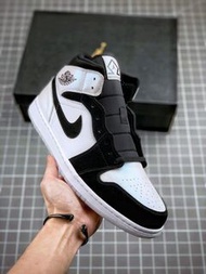 Air Jordan 1 MID黑白熊貓板鞋