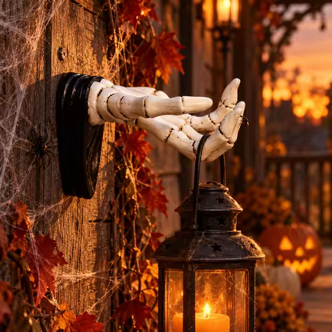 1/3/5pcs F1 Skull Hand Hook Gothic Skeleton Wall Hanger Halloween Decor Jewelry Key Holder Home Part