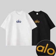 Alo Parent-child Cotton T-Shirt Summer Trendy Brand Letter Print Tee