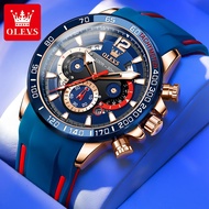 OLEVS | OLEVS 9936 Quartz mens watch Waterproof silicone strap Multi functional watch