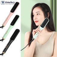 TIMEKEY EU/US/UK/AU Plug Negative Ion 2-in-1 Straightening & Curling Comb Shine Enhancing Temperatur