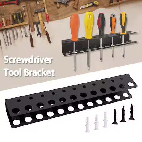 Screw Organizer Wall Mount 23-hole Screwdriver Storage Rack Manual Tools Holder Hammer Rack Pliers H