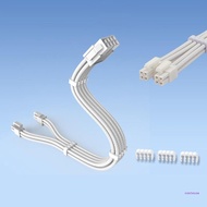 CON Meshes Sleeved Cable 8Pin CPU Power Extension Cable ATX12V 8pin 4+4 Connectors
