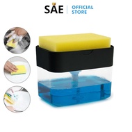 SAEID - 2 IN 1 Soap Container Soap Dispenser Dish Soap Holder Sponge Spoon Holder