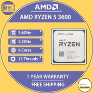 USED AMD Ryzen 5 3600 R5 3600 Six-Core Twelve-Thread CPU Processor 7NM 65W Socket AM4 DDR4 Desktop Accessories Game Processor