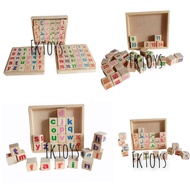 Number Blocks, Alphabet, Green Pine Wood