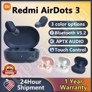 【LATEST】Redmi Airdots 3 TWS Bluetooth 5.2 Mi True Wireless Earphones In-Ear Earbuds Airdots S Redmi