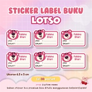 Lotso Book Label Sticker Toy Story Name Label Sticker ATK Sticker Waterproof Sticker Custom Sticker