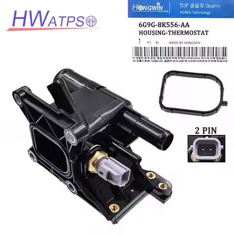 6G9G-8K556-AA For Ford C-MAX Fiesta Focus Galaxy Mondeo S-MAX New Water Outlet Engine Coolant Thermo