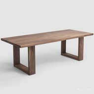 Pereka meja makan kayu buah walnut hitam Amerika Utara, meja kayu padat, meja moden, meja kerja kayu