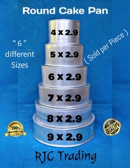 Round Cake Pan Jr. Molder, 6 different Sizes, Sold per Piece, 4,5,6,7,8,9 x 3 inches