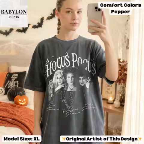 Vintage Halloween Hocus Pocus Portrait Comfort Color Shirt Sanderson Sisters Witch Halloween Billy B