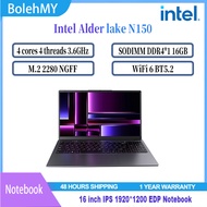 SZBOX 16inch IPS 1920*1200 EDP Intel Alder Lake N150 Laptop Lightweight Portable Notebook for Home/O