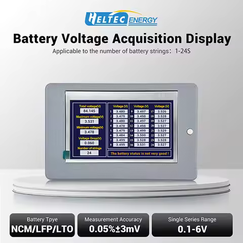 1S- 24S Voltage Tester Lithium Battery Pack Single Cell Measurement Identify String Number Volt METE